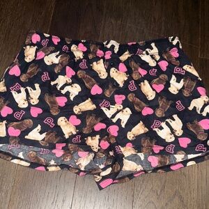PINK Dog Print Shorts